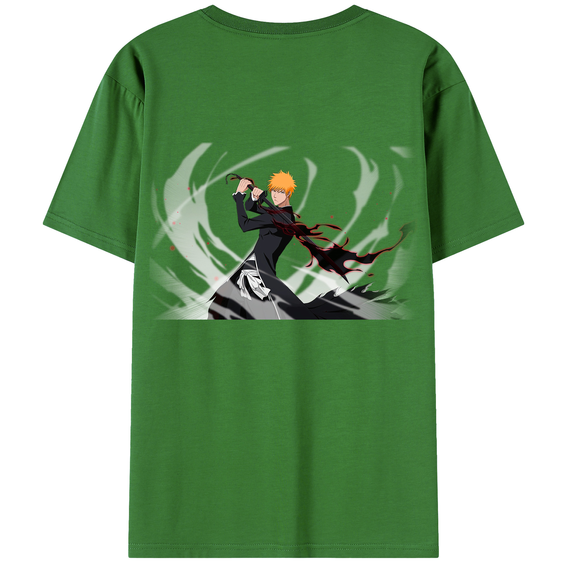 （画像用） ブリーチ 黒崎一護（くろさき いちご）BLEACH Kurosaki Ichigo レディース半袖Tシャツ(バックプリント)